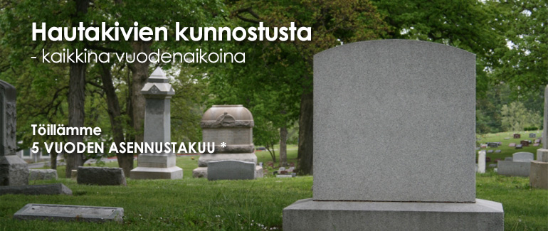 Hautakivien kunnostusta - kaikkina vuodenaikoina