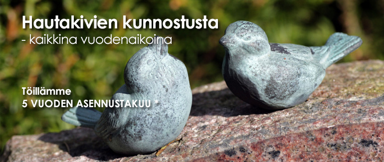 Hautakivien kunnostusta - kaikkina vuodenaikoina