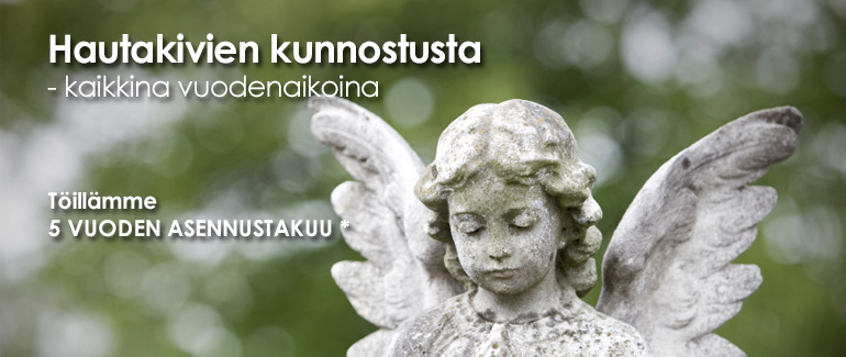 Hautakivien kunnostusta - kaikkina vuodenaikoina